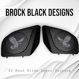 98-2024 Road Glide 3D Eagle speakers grill covers set