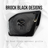 98-2024 Road Glide 3D punisher speakers grill covers set