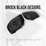 98-2024 Road Glide 3D punisher speakers grill covers set