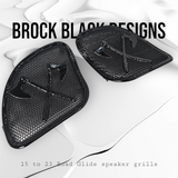 98-2024 Road Glide 3D Axe speakers grill covers set
