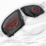 98 to 2024 Road Glide 3D shield speakers grill covers set