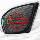 98 to 2024 Road Glide 3D shield speakers grill covers set