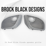 2024+ Road Glide with 2" tweeter speakers grill covers set