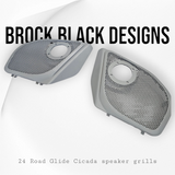 2024+ Road Glide with 2" tweeter speakers grill covers set