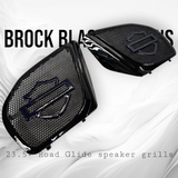 98 to 2024 Road Glide 3D shield speakers grill covers set