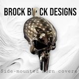 3D ghosted American flag Punisher SKULL horn cover