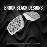 98 to 2024 Road Glide 3D Texas speakers grill covers set