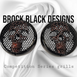 Competition series of webbed skull speakers grill covers