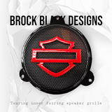 97-25+ Harley inner 3D shield speakers grill covers set