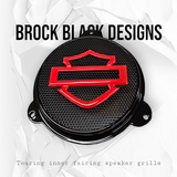 97-25+ Harley inner 3D shield speakers grill covers set