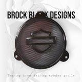 97-25+ Harley inner 3D shield speakers grill covers set