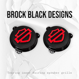 97-25+ Harley inner 3D shield speakers grill covers set
