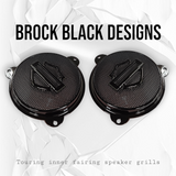 97-25+ Harley inner 3D shield speakers grill covers set