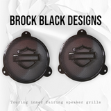 97-25+ Harley inner 3D shield speakers grill covers set
