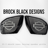 98 to 2024 Road Glide 3D shield speakers grill covers set