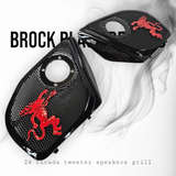 2024 Road Glide with Cicada tweeter speakers grills set Fireball theme