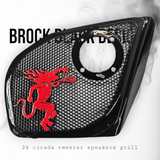 2024 Road Glide with Cicada tweeter speakers grills set Fireball theme