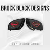 98 to 2024 Road Glide 3D shield speakers grill covers set