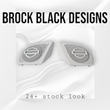 98 to 2024 Road Glide 3D shield speakers grill covers set