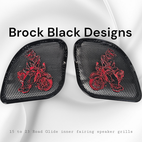 98 to 2024 Road Glide 3D Popeye speakers grill covers set