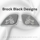 98 to 2024 Road Glide 3D Popeye speakers grill covers set