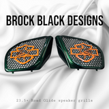98-2024 Road Glide 3D shark speakers grill covers set