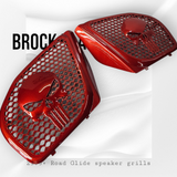 98-2024 Road Glide 3D punisher speakers grill covers set
