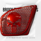 98-2024 Road Glide 3D punisher speakers grill covers set
