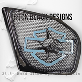 98-2024 Road Glide 3D shark speakers grill covers set