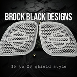 98 to 2024 Road Glide 3D shield speakers grill covers set