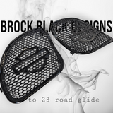 98 to 2024 Road Glide 3D shield speakers grill covers set