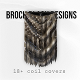 Draped American flag coil cover