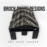 Draped American flag coil cover