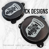 97-25+ Harley inner 3D SOUTHERN EUROPEAN TASK FORCE Airborne speakers grill covers set
