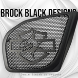 98-2024 Road Glide 3D shark speakers grill covers set