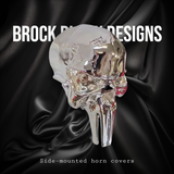 3D ghosted Punisher skull horn cover