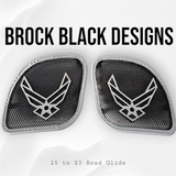 98-2024 Road Glide 3D Air Force speakers grill covers set