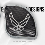98-2024 Road Glide 3D Air Force speakers grill covers set