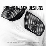 98-2024 Road Glide 3D webbed Skull speakers grill covers set