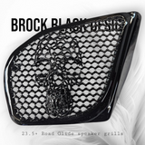 98-2024 Road Glide 3D webbed Skull speakers grill covers set