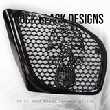 98-2024 Road Glide 3D webbed Skull speakers grill covers set