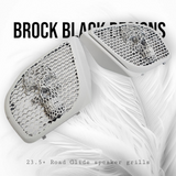 98-2024 Road Glide 3D webbed Skull speakers grill covers set