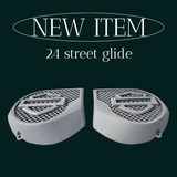 23.5+ Harley inner 3D shield speakers grill covers set