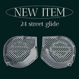 23.5+ Harley inner 3D shield speakers grill covers set