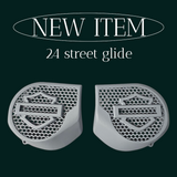 23.5+ Harley inner 3D shield speakers grill covers set