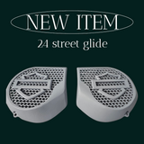 23.5+ Harley inner 3D shield speakers grill covers set