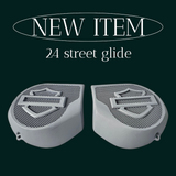 23.5+ Harley inner 3D shield speakers grill covers set