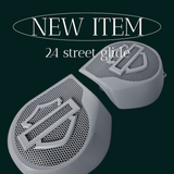 23.5+ Harley inner 3D shield speakers grill covers set