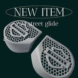 23.5+ Harley inner 3D shield speakers grill covers set