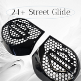 23.5+ Harley inner 3D shield speakers grill covers set